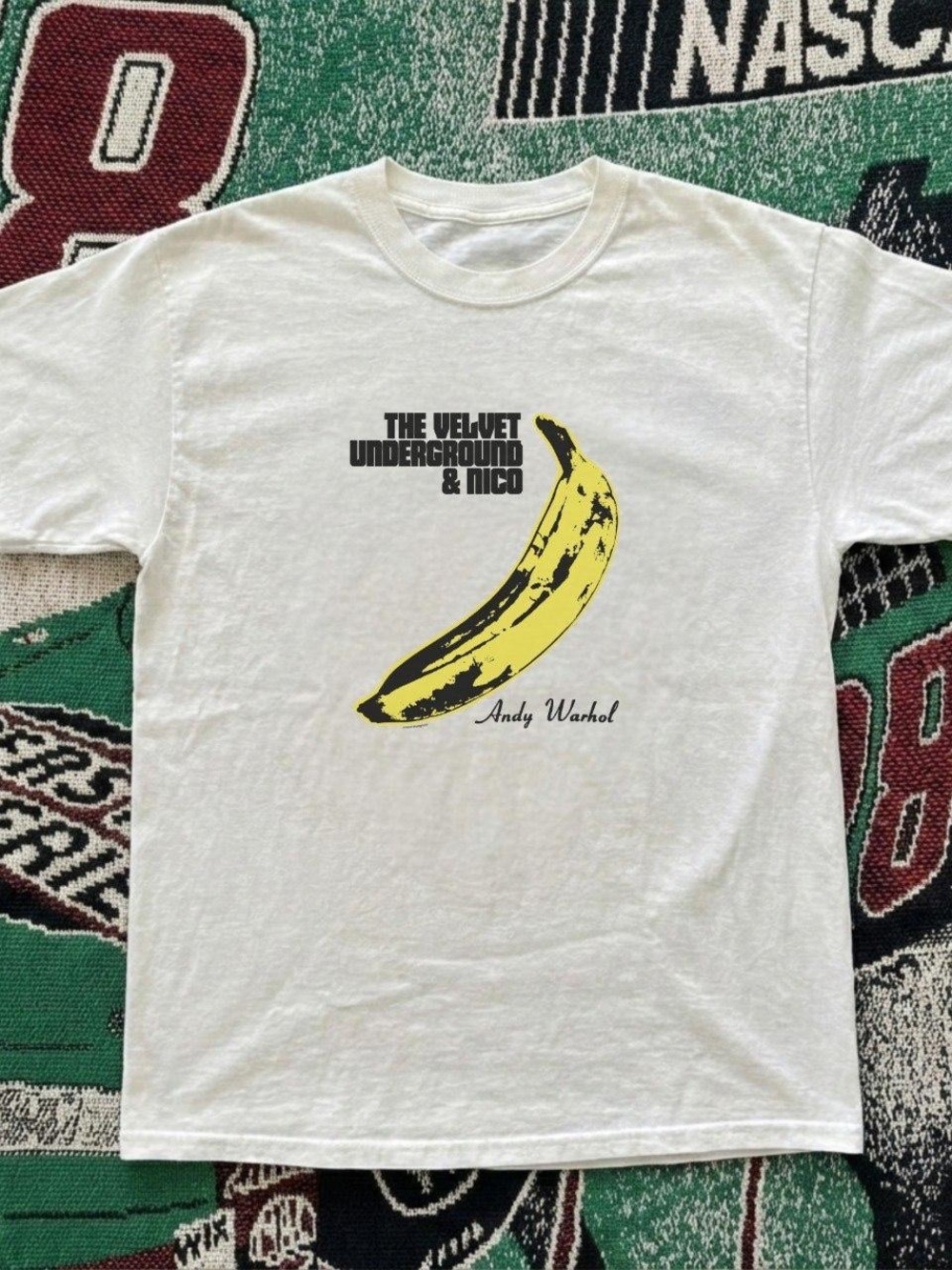 Gildan White Tee with Yellow Banana Graphic